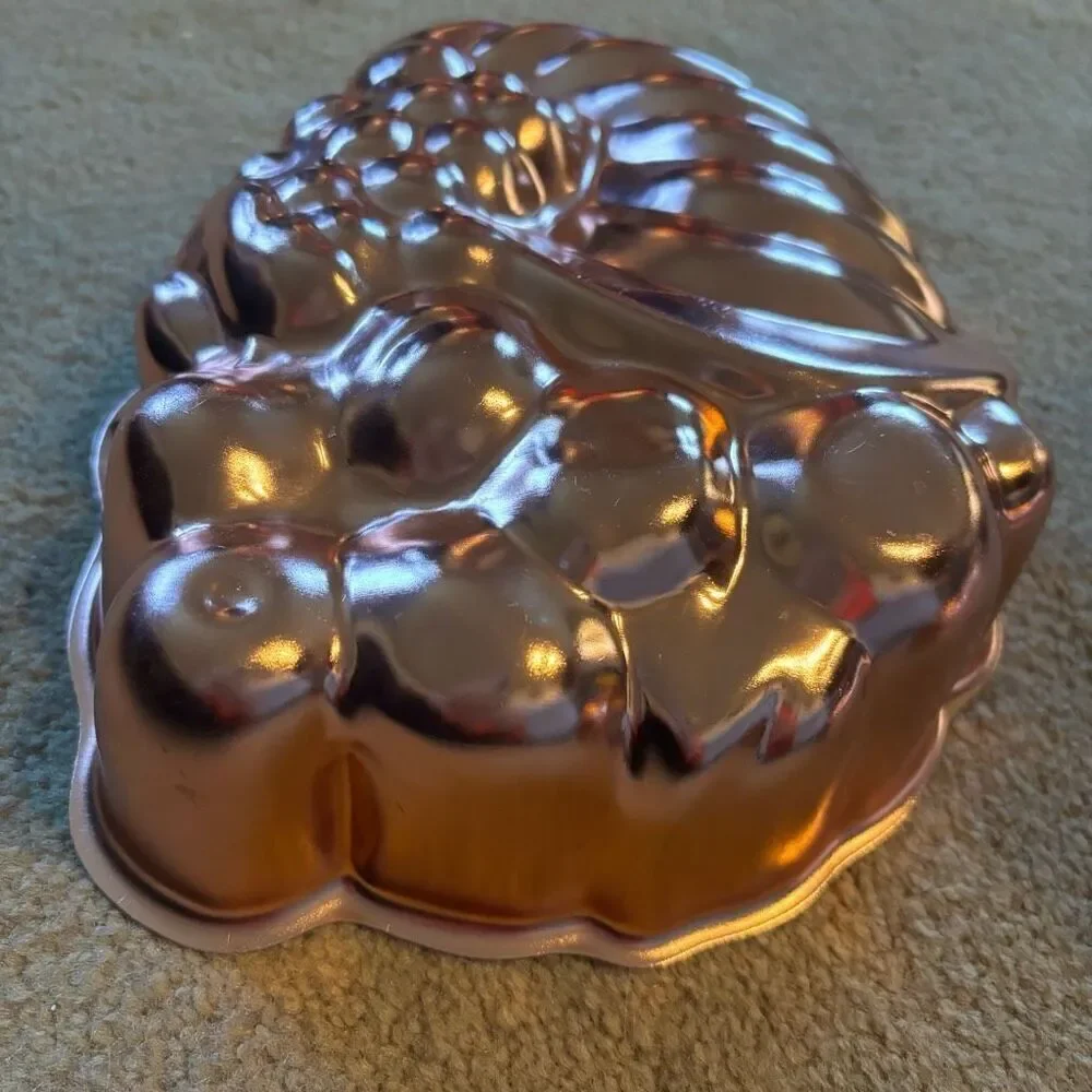 Wear-Ever Vintage Copper Cornucopia 6 Cup Jello Mold